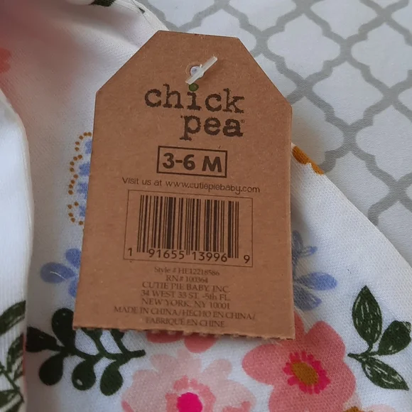 2 piece floral set. Footed onepice and headband - Picture 7 of 11